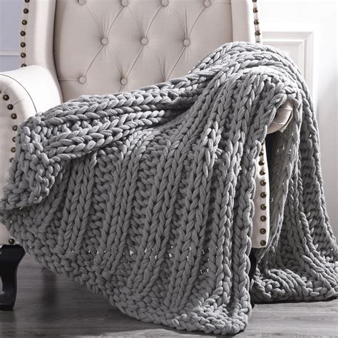 chunky knit throw blanket - Small Living Room Design Tips from ...