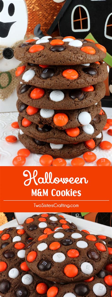 Halloween M&M Cookies - Two Sisters