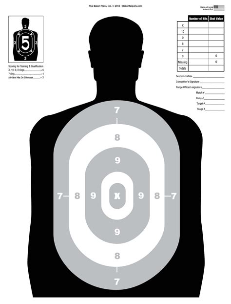 Printable Silhouette Shooting Targets