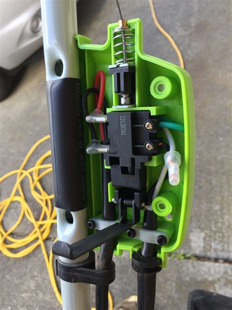 Greenworks Model 25213 Corded Electric Mower switch re-assembly ...