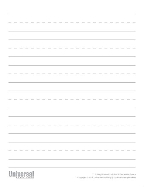 Writing Lines | Free Printables - Universal Publishing