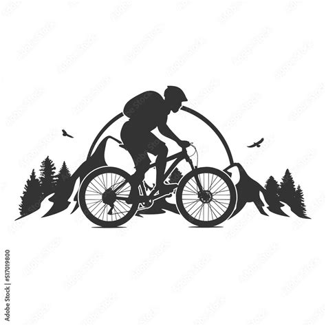 Mountain Bike Clip Art Silhouette