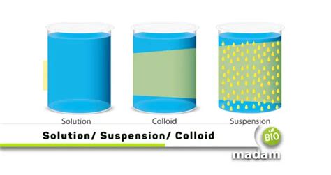 Difference between Solution, Suspension, and Colloid - biomadam