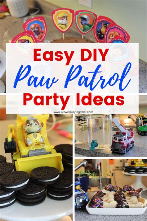 Easy DIY Paw Patrol Birthday Party - Live Well Play Together | Paw ...