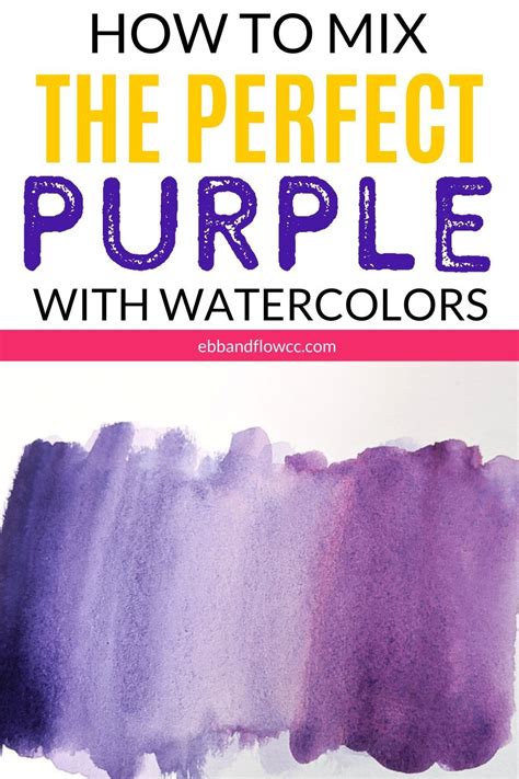 How to Mix Purple Watercolor | Purple watercolor, Watercolor tips ...