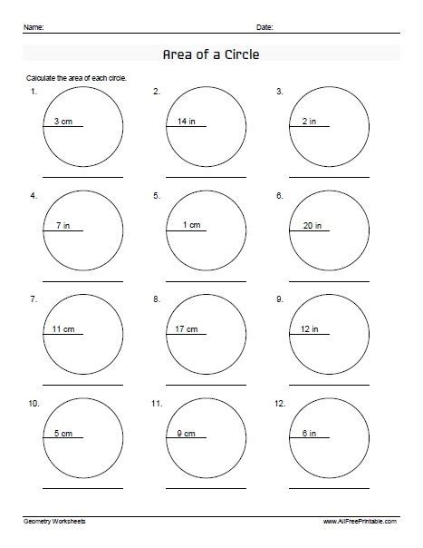 43 geometry circles review worksheet - Worksheet For Fun