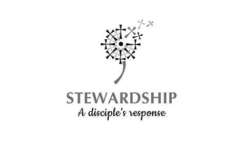 Stewardship logo - vertical grayscale - South Carolina Catholic