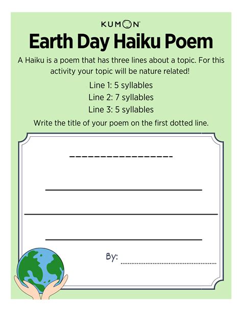 Earth Day Haiku Poem - Student Resources