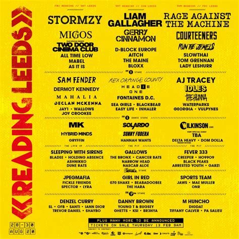 Reading Leeds 2020 Lineup: Stormzy, Liam Gallagher, Rage Against The ...