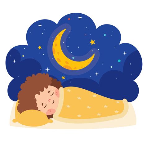 Cartoon Illustration Of Kid Sleeping 13474112 Vector Art at Vecteezy