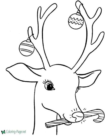 Rudolph the red-nosed reindeer coloring page