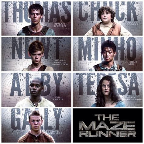 the maze runner movie poster with many different characters