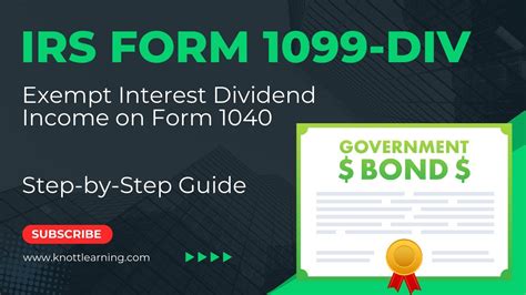 IRS Form 1099-DIV Explained: Reporting Exempt Interest Dividend Income ...