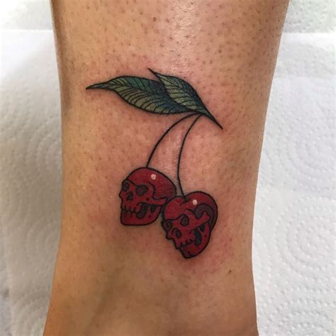 Skull Cherries Tattoo | Tattoo Ideas and Inspiration | Cherry tattoos ...