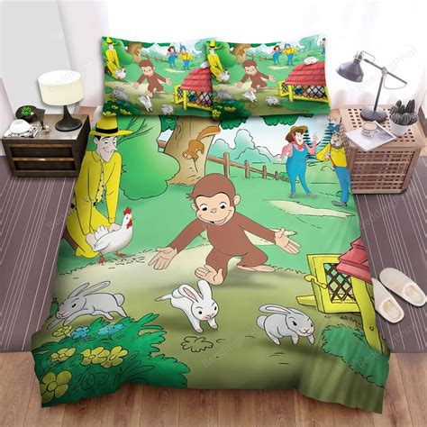 Curious George Main Characters Bed Sheets Spread Duvet Cover Bedding ...