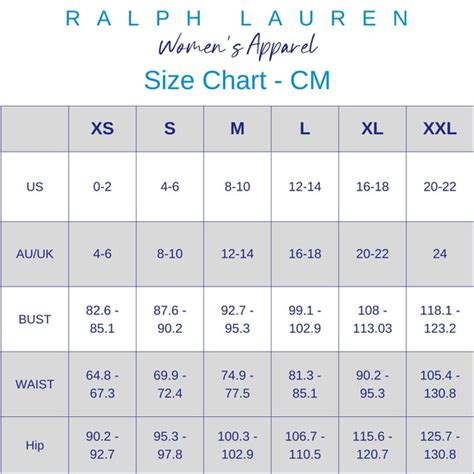 Actualizar 95+ imagen ralph lauren size chart women - Abzlocal.mx