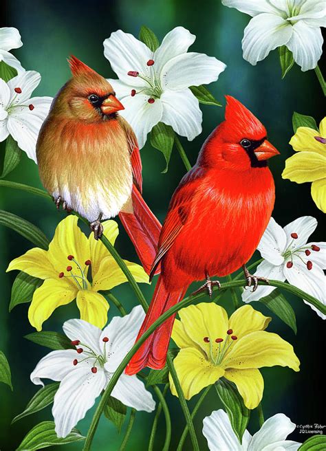 Cardinal Day 2 Painting by JQ Licensing - Fine Art America