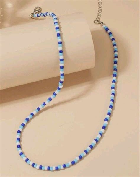 Blue and White Beaded Bracelet | DIY Jewelry Tutorial