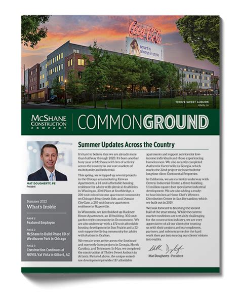 Common Ground - Summer 2023 | McShane Construction