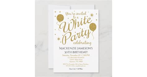 All White Party Invitations Templates Free