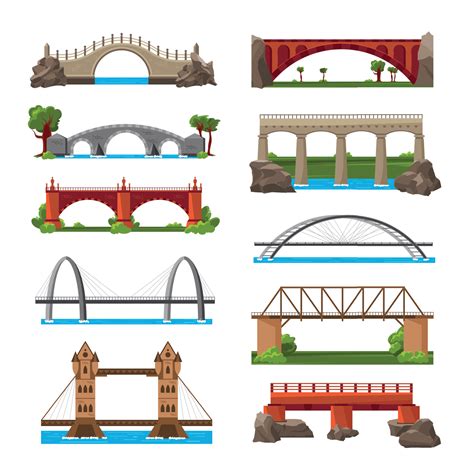 Bridges Cartoon Icon Set 4957862 Vector Art at Vecteezy