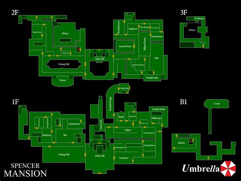 Spencer Mansion Map by alkimical on DeviantArt