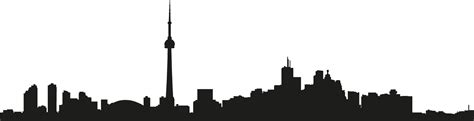 Toronto Skyline Silhouette Transparent - Toronto Skyline Black And ...