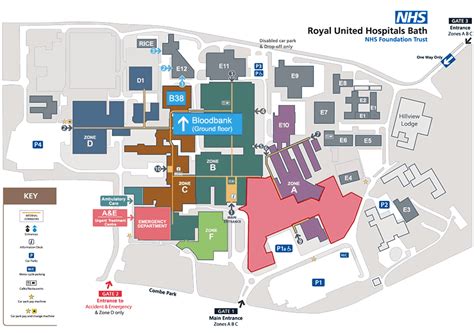 Maps to Wards and Departments | Royal United Hospitals Bath