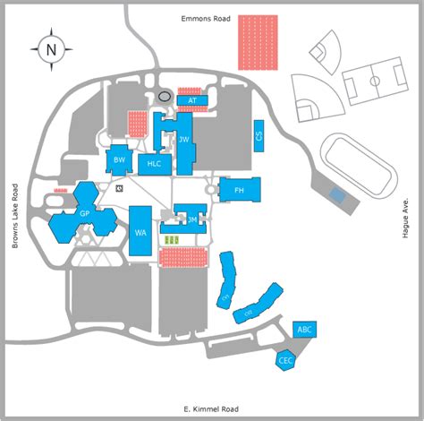 Jackson College Campus Map - Oconto County Plat Map