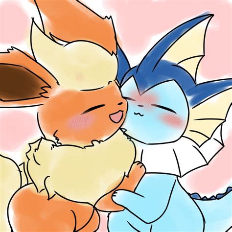 Flareon x Vaporeon in 2021 | Pokemon eeveelutions, Pokemon, Cute art