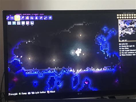 I found a glowing-mushroom/spider biome! : r/Terraria