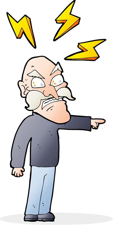 cartoon angry old man 12336868 Vector Art at Vecteezy