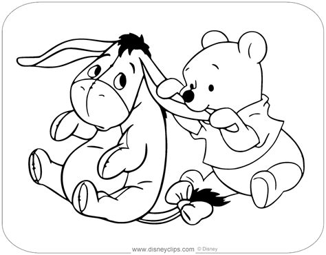 Cute Baby Eeyore Coloring Pages