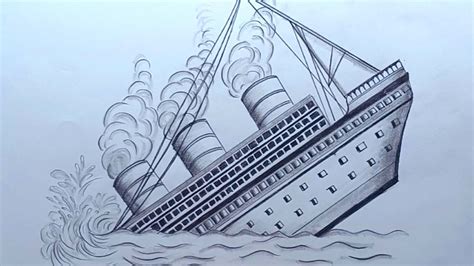 Sinking Titanic Drawing