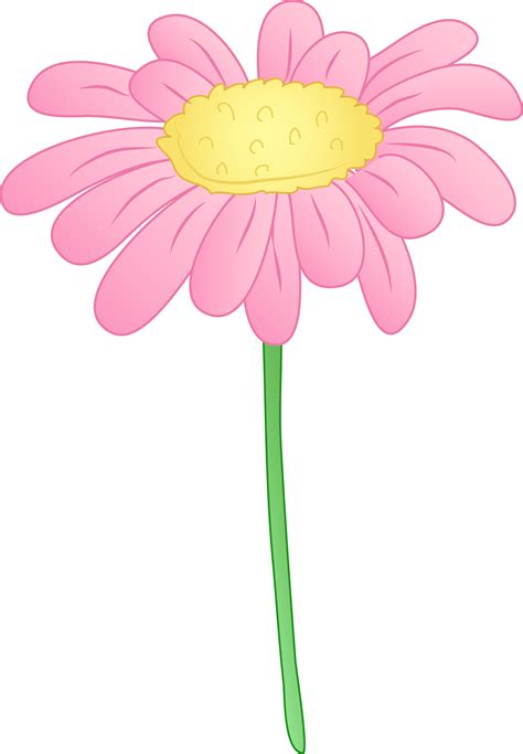 Pretty Pink Daisy Flower - Free Clip Art