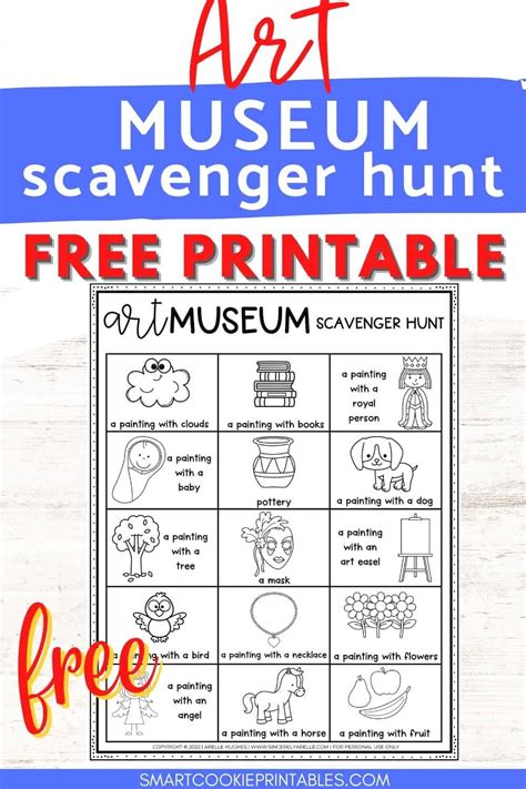 Free and Playful Art Museum Kids Scavenger Hunt For The Best Trip Ever ...