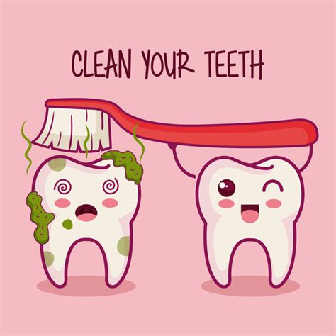 clean teeth cartoon vector free download