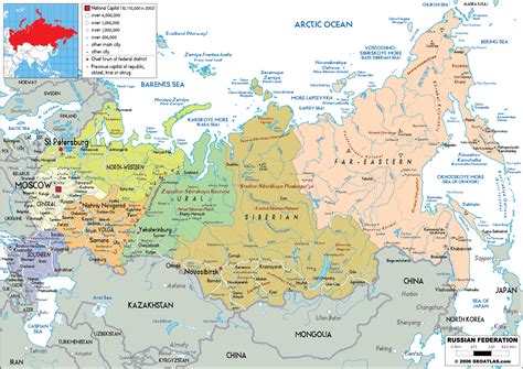 Printable Map Of Russia