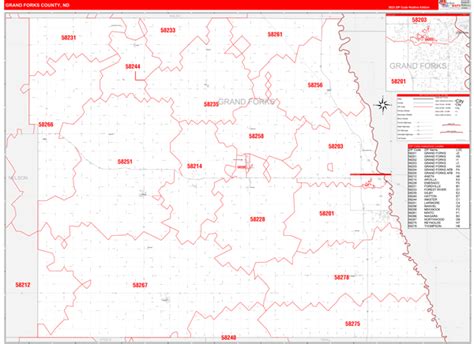 Grand-Forks County, ND Map Book - Red Line