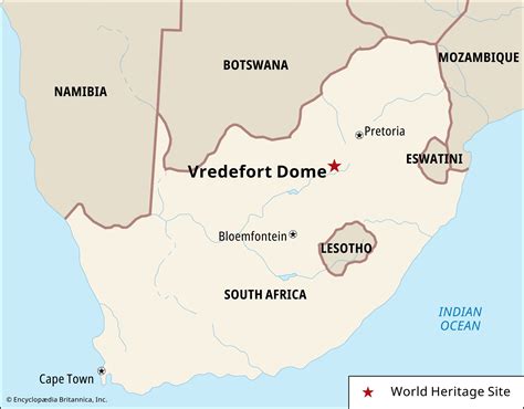 Vredefort Dome | Location, History, Map, Impact, & Facts | Britannica