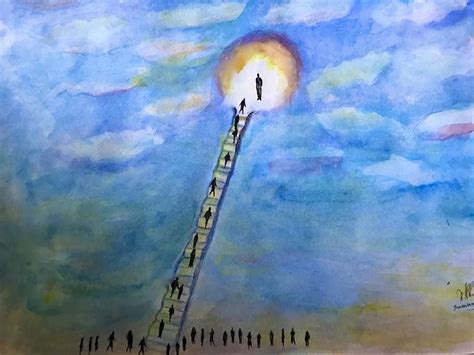 stairway to heaven Painting by Myrna Robinson | Saatchi Art