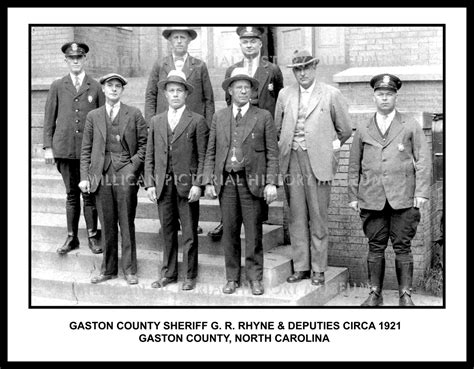 Gaston County Sheriff G. R. Rhyne & Deputies circa 1921 Gaston County ...