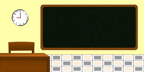 Classroom Tables And Chairs Blackboard Background, Classroom, Tables ...