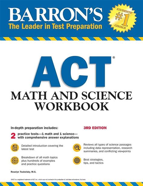 ACT Math and Science Workbook (Barrons ACT Prep) - Worksheets Library