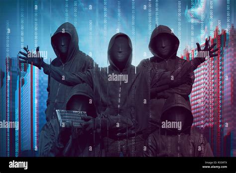 Group of hacker with anonymous mask Stock Photo - Alamy