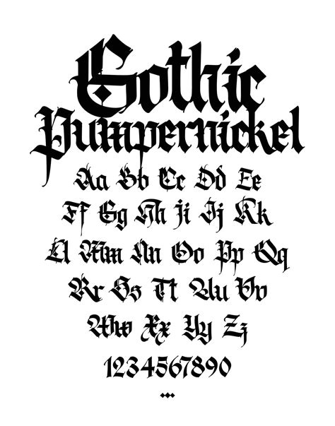 Gothic font from Latin letters. Medieval European style. 11617597 ...