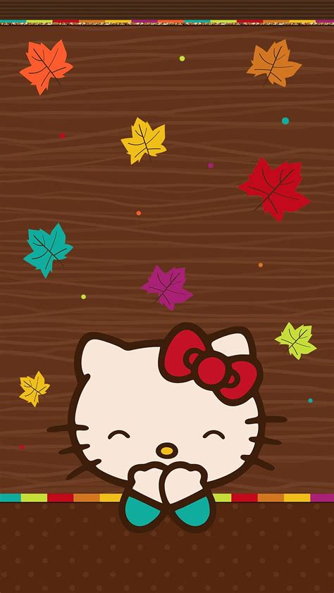 ١ Cute Walls ♡: Hello kitty fall set, Hello Kitty Autumn HD phone ...