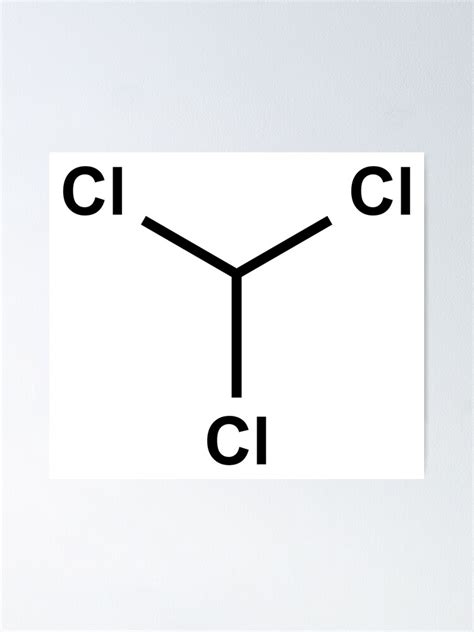 "Chloroform Chemical Molecule Structure" Poster by Girih | Redbubble