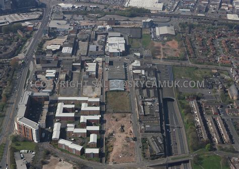 Aerial photography of Liverpool Area of Vauxhall looking towards ...