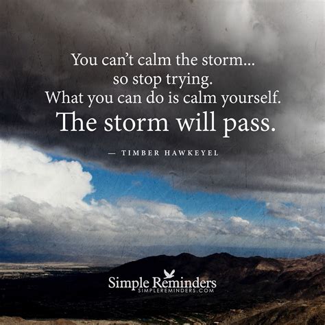 "Timber Hawkeye: You can't calm the storm... so stop trying. What you ...